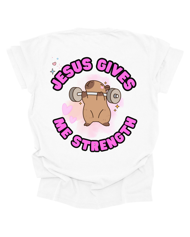 JESUS GIVES ME STRENGTH WOMENS TEE