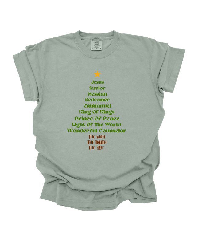 JESUS CHRISTMAS TREE UNISEX TEE