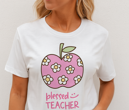 WOMEN'S BLESSED TEACHER SHORT SLEEVE TEE