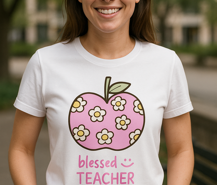 WOMEN'S BLESSED TEACHER SHORT SLEEVE TEE