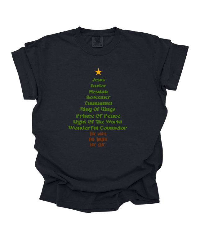 JESUS CHRISTMAS TREE UNISEX TEE