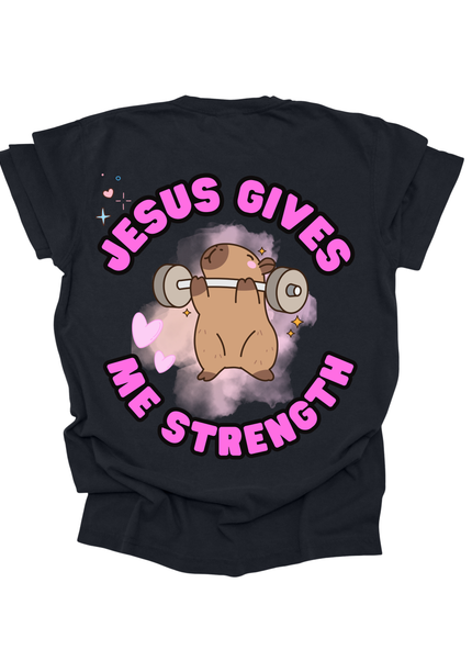 JESUS GIVES ME STRENGTH WOMENS TEE