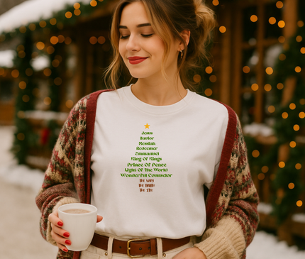 JESUS CHRISTMAS TREE UNISEX TEE