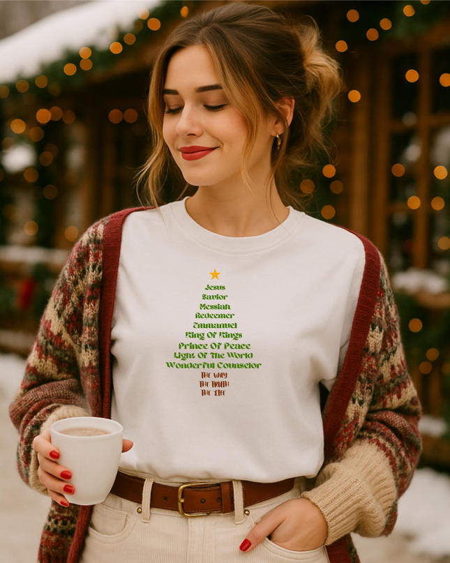 JESUS CHRISTMAS TREE UNISEX TEE