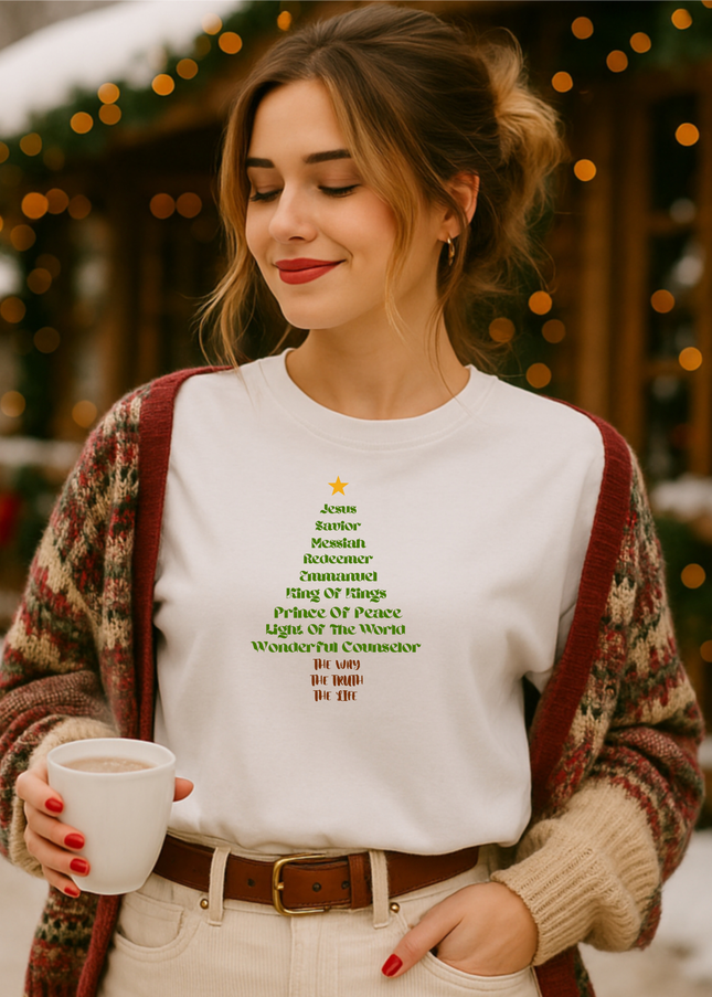 JESUS CHRISTMAS TREE UNISEX TEE