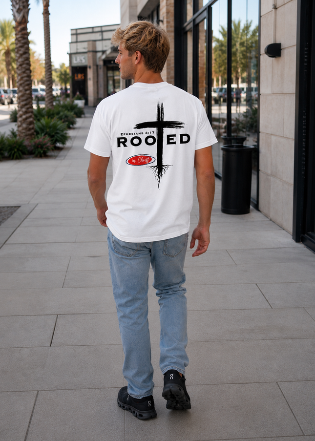 ROOTED IN CHRIST MENS TEE