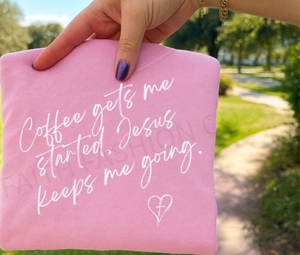 JESUS KEEPS ME GOING  WOMENS TEE