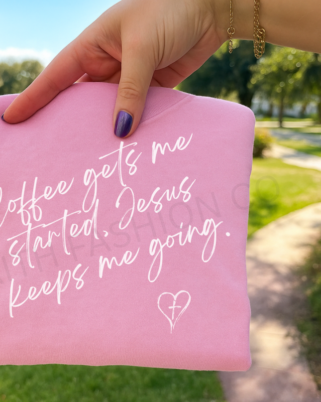 JESUS KEEPS ME GOING  WOMENS TEE