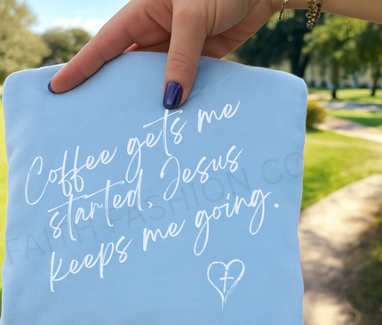 JESUS KEEPS ME GOING  WOMENS TEE