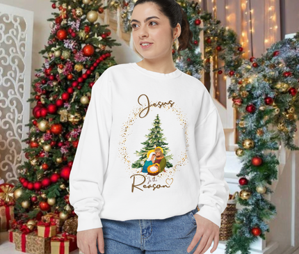 JESUS IS THE REASON UNISEX CREWNECK SWEATSHIRT