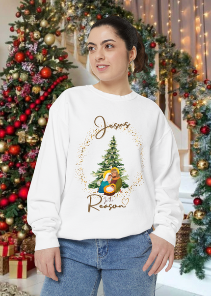 JESUS IS THE REASON UNISEX CREWNECK SWEATSHIRT