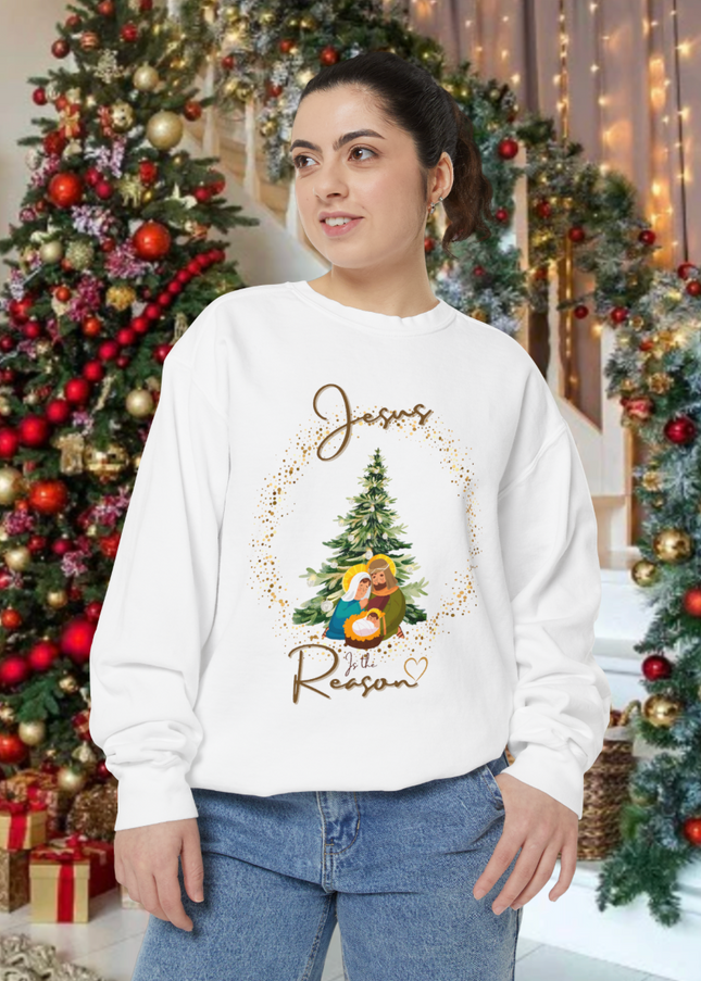 JESUS IS THE REASON UNISEX CREWNECK SWEATSHIRT