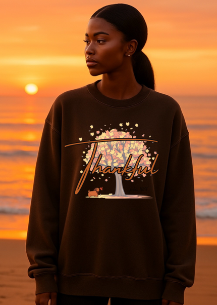 THANKFUL PSALMS 107 UNISEX CREWNECK SWEATSHIRT