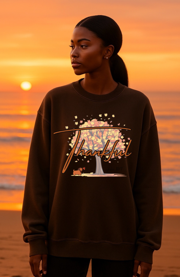 THANKFUL PSALMS 107 UNISEX CREWNECK SWEATSHIRT