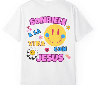 SONRIELE A LA VIDA CON JESUS WOMENS TEE