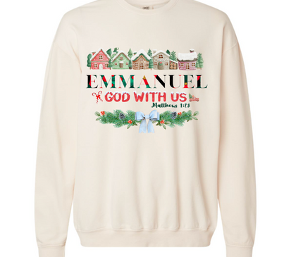 EMMANUEL CHRISTMAS UNISEX CREWNECK SWEATSHIRT