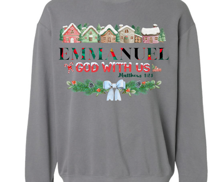 EMMANUEL CHRISTMAS UNISEX CREWNECK SWEATSHIRT