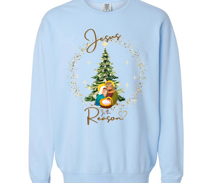 JESUS IS THE REASON UNISEX CREWNECK SWEATSHIRT