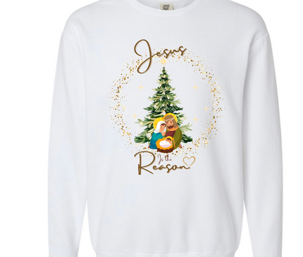 JESUS IS THE REASON UNISEX CREWNECK SWEATSHIRT