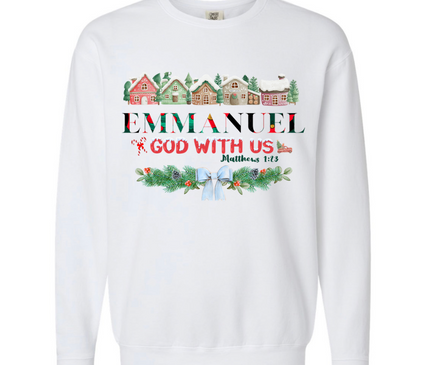 EMMANUEL CHRISTMAS UNISEX CREWNECK SWEATSHIRT