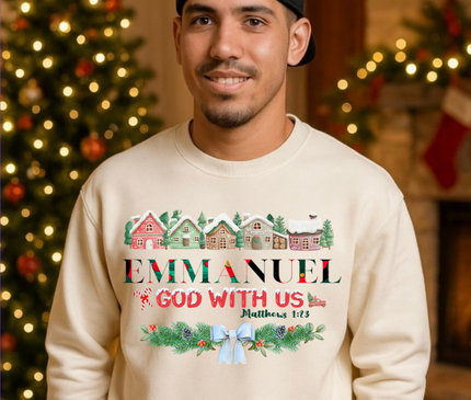 EMMANUEL CHRISTMAS UNISEX CREWNECK SWEATSHIRT