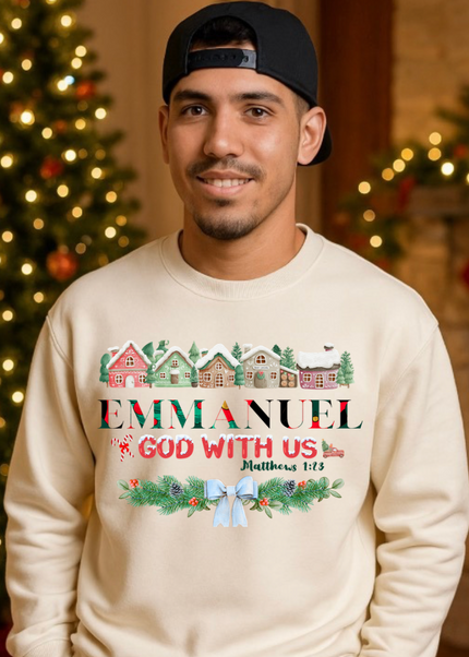 EMMANUEL CHRISTMAS UNISEX CREWNECK SWEATSHIRT