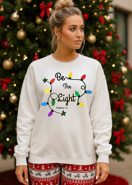 BE THE LIGHT UNISEX CREWNECK SWEATSHIRT