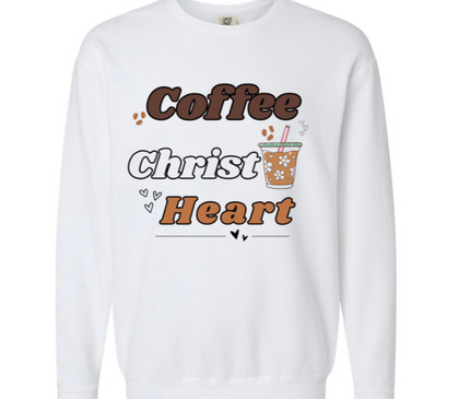 COFFEE & CHRIST WOMENS CREWNECK SWEATSHIRT