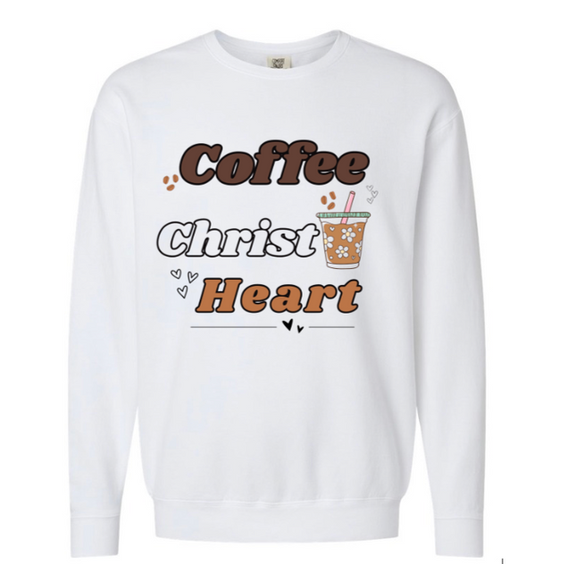 COFFEE & CHRIST UNISEX CREWNECK SWEATSHIRT