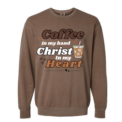 COFFEE & CHRIST UNISEX CREWNECK SWEATSHIRT