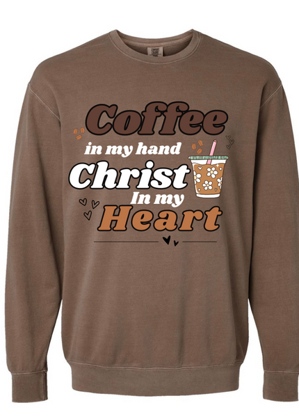 COFFEE & CHRIST UNISEX CREWNECK SWEATSHIRT