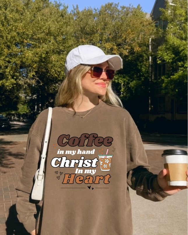 COFFEE & CHRIST UNISEX CREWNECK SWEATSHIRT