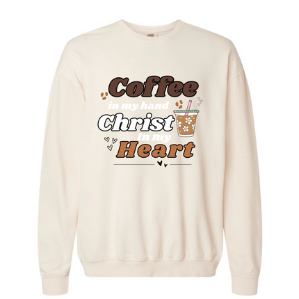 COFFEE & CHRIST UNISEX CREWNECK SWEATSHIRT