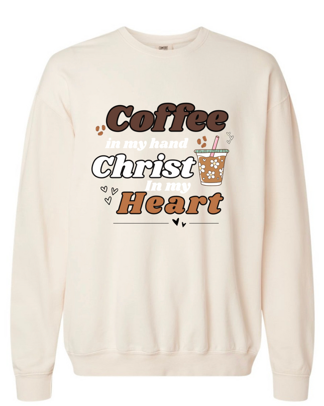 COFFEE & CHRIST UNISEX CREWNECK SWEATSHIRT