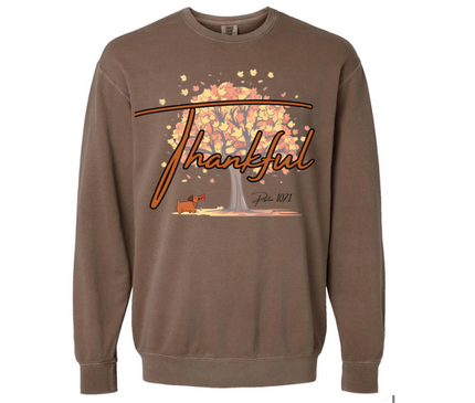 THANKFUL PSALMS 107 UNISEX CREWNECK SWEATSHIRT