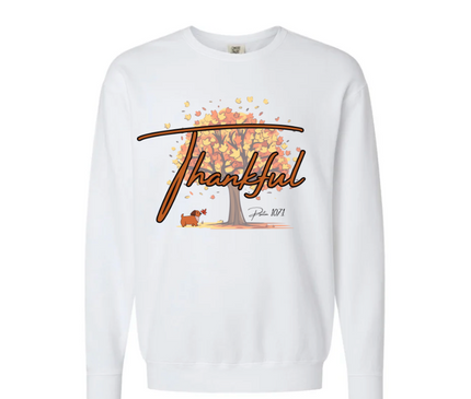 THANKFUL PSALMS 107 UNISEX CREWNECK SWEATSHIRT