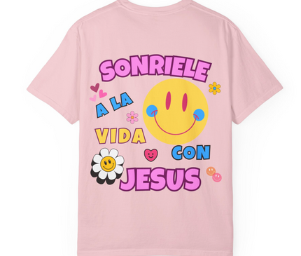 SONRIELE A LA VIDA CON JESUS WOMENS TEE