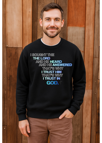 I SOUGHT THE LORD UNISEX CREWNECK SWETSHIRT