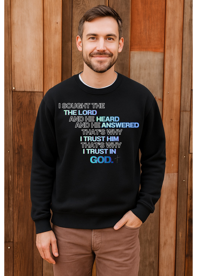 I SOUGHT THE LORD UNISEX CREWNECK SWETSHIRT