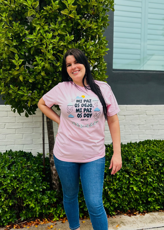 UNISEX TSHIRT MI PAZ OS DEJO  JUAN 14:27